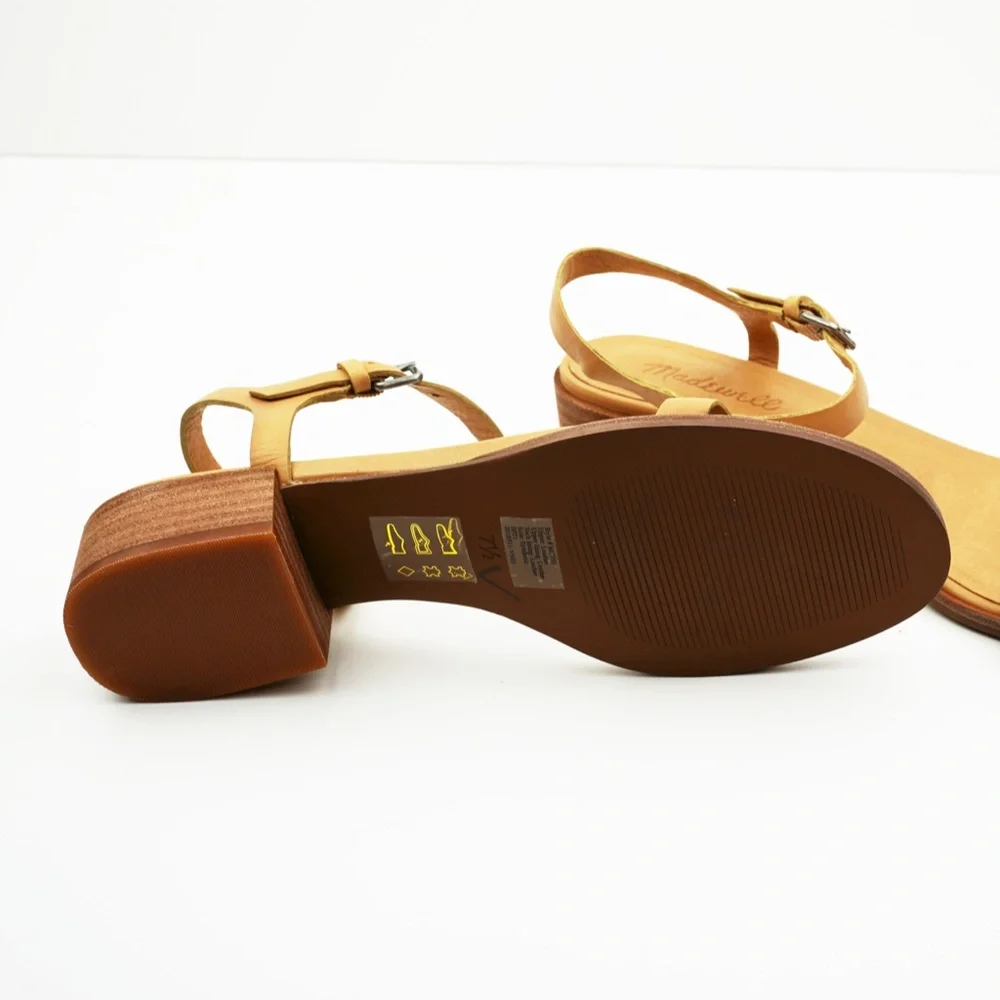 New MADEWELL The Louise Sandal in Leather Earthen Sand - Picture 6 of 6